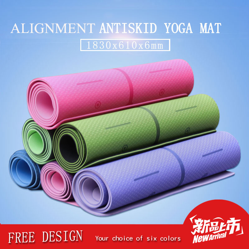 No Slip Good Quality Alignment Yoga Mat 6mm Thick Online