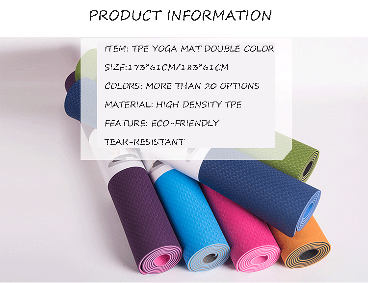 Custom TPE Yoga Mats with Double Colors , Bestselling Yoga Mats Buy
