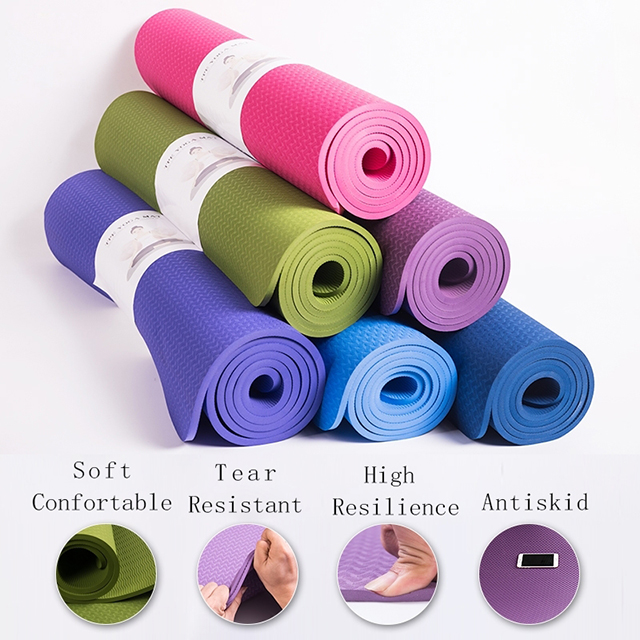 Blue 8mm Extra Wide Yoga Exercise Mat Online Buy wide yoga mat, extra