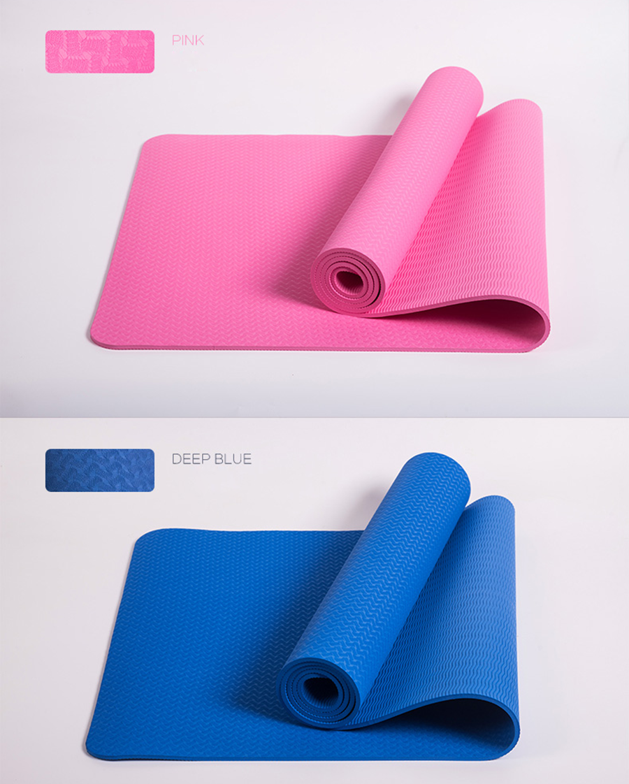 Blue 8mm Extra Wide Yoga Exercise Mat Online - Buy wide ...