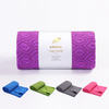 Custom Super Absorbent Odorless Non-Slip Hot Yoga Towel Silicon Dots Recycled Anti Slip Pilates Yoga Mat Towel 