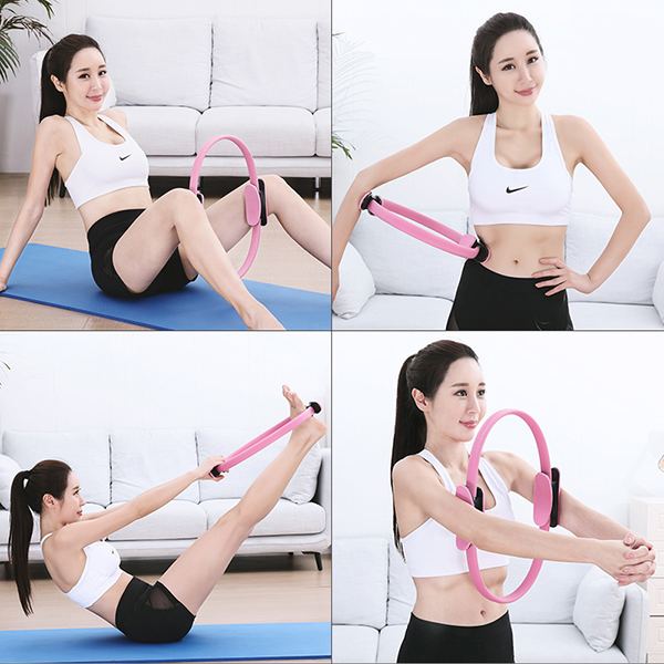 Crescent Magic Support Fitness Circle Dual Grip Handles Resistance Full Body Toning Training Circle Loop Yoga Pilates Ring