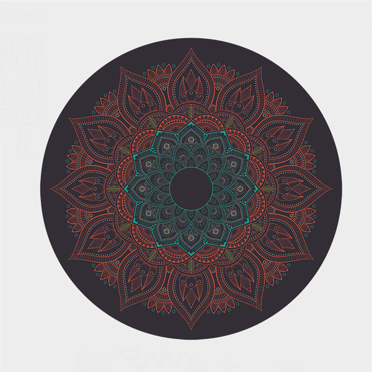 Custom Printed Round Meditation Yoga Mat -- Low Price