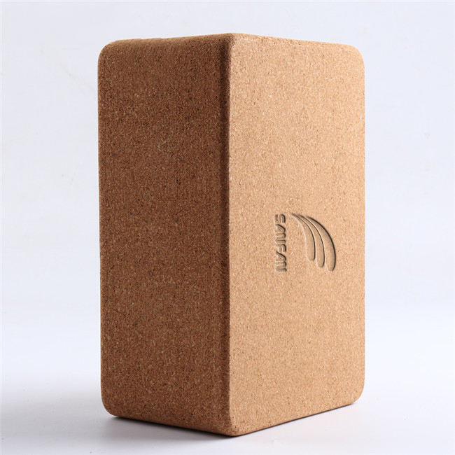  Wholesale Customized Logo Eco-friendly Fitness Odor Free Non-Slip Natural Cork Yoga Block