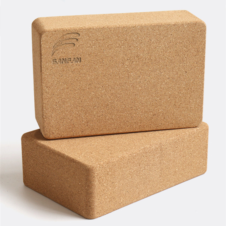 Manufacturers custom logo yoga brick eco friendly cork yoga block