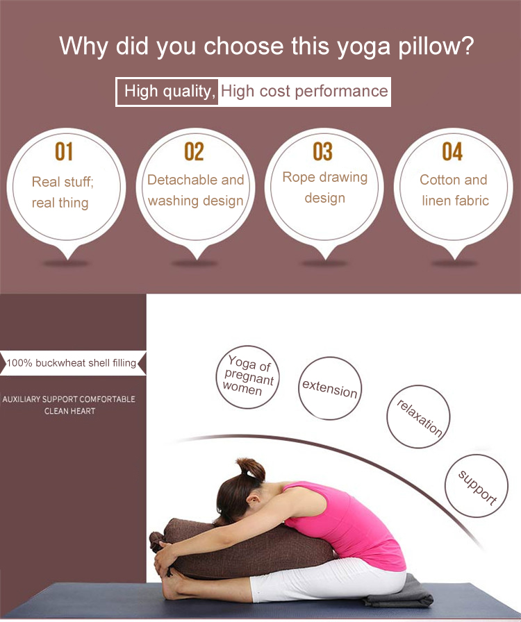 Factory Direct Sale Ecofriendly Round Buckwheat Yoga Bolster Buy