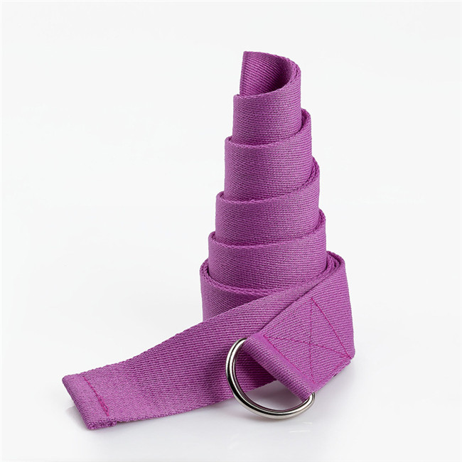  Adjustable Fitness Elastic Organic Cotton Pilates Stretch Band Yoga Strap 