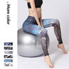 Printed Yoga Pants High Waist Fitness Workout Leggings Tummy Control Capris for WomenTummy 