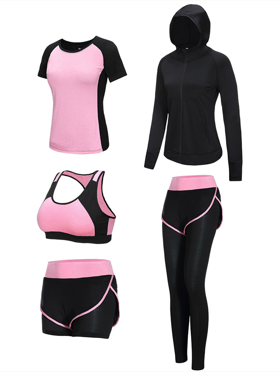 Hot Latest Design Custom Logo Sport Athletic Wear Gym Suits Women's 5