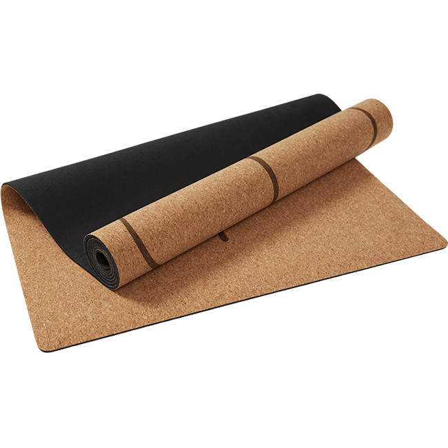 Eco Friendly Fitness Non-slip Cork Natural Rubber Yoga Mat 