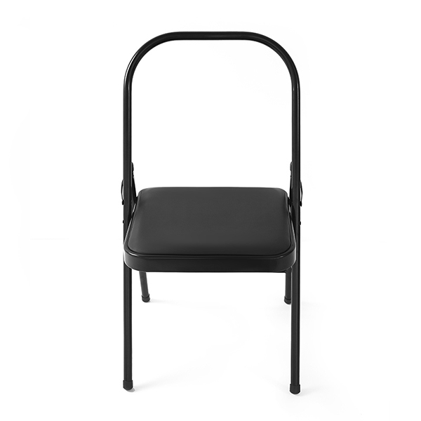 Yoga Backless Standard Prop Practice Asana Activity Yoga Chair Auxiliary Tool Steel Pipe Padded Foldable Yoga Chair