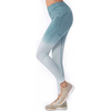 Seamless High Waisted Gym Leggings Women Stretch Yoga Pants Ombre Running Workout Leggings