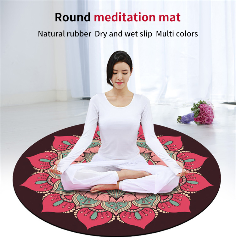 China Factory Price Custom Printed Round Meditation Printed Yoga Mat Buy Round meditation mat