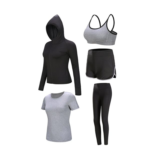 Hot Latest Design Custom Logo Sport Athletic Wear Gym Suits Women's 5 Piece Set
