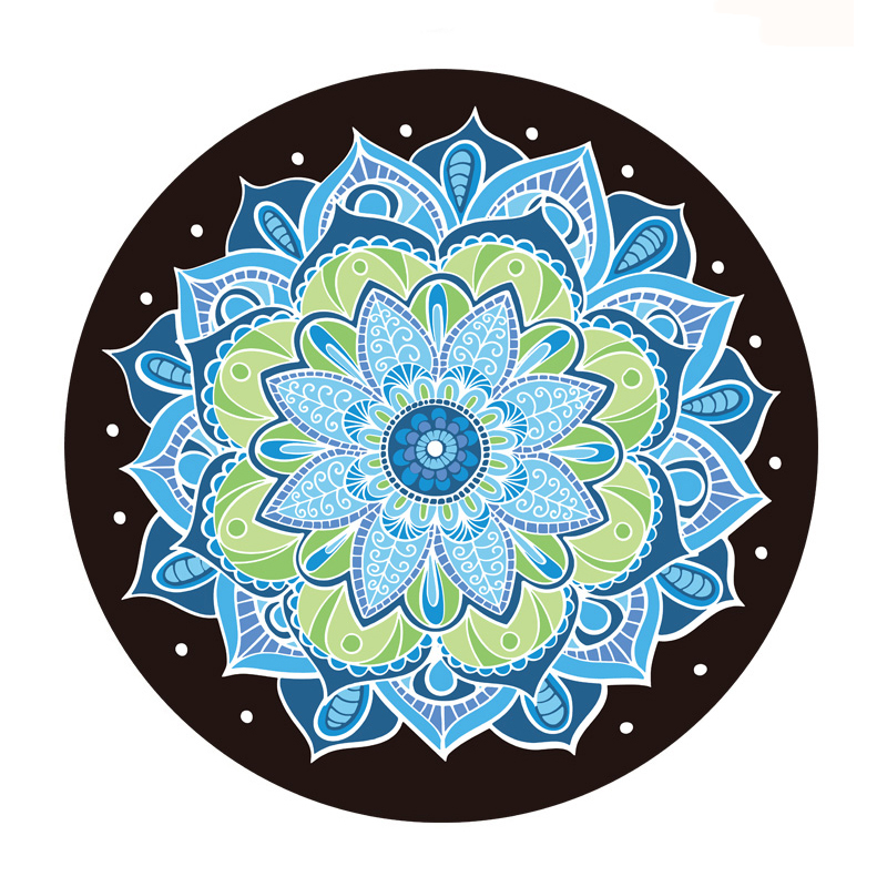 Hot sale natural organic yoga mat custom full color printed microfiber suede rubber yoga meditation mat 